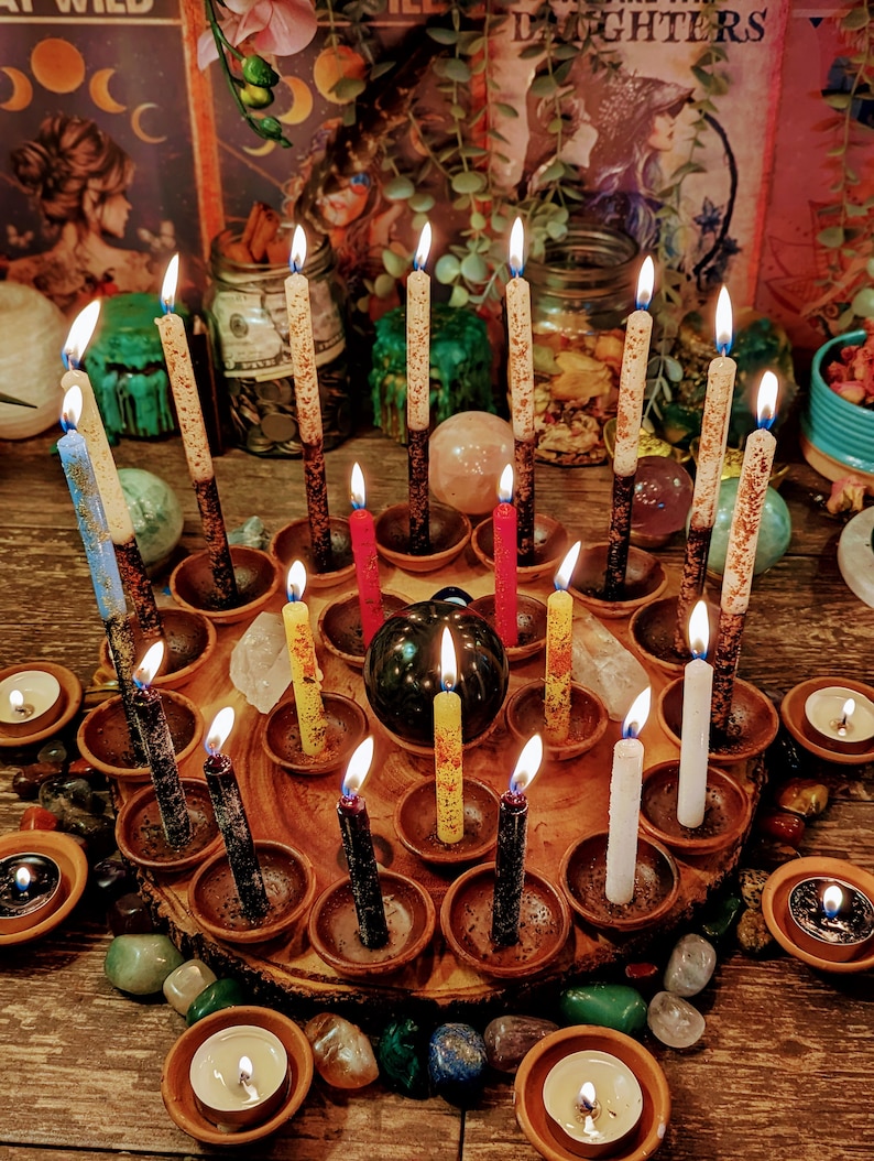 Uncrossing Candle Intended to clear curses, hexes, evil eye, envy, ill wishes placed on you, blocks. Start here. zdjęcie 6