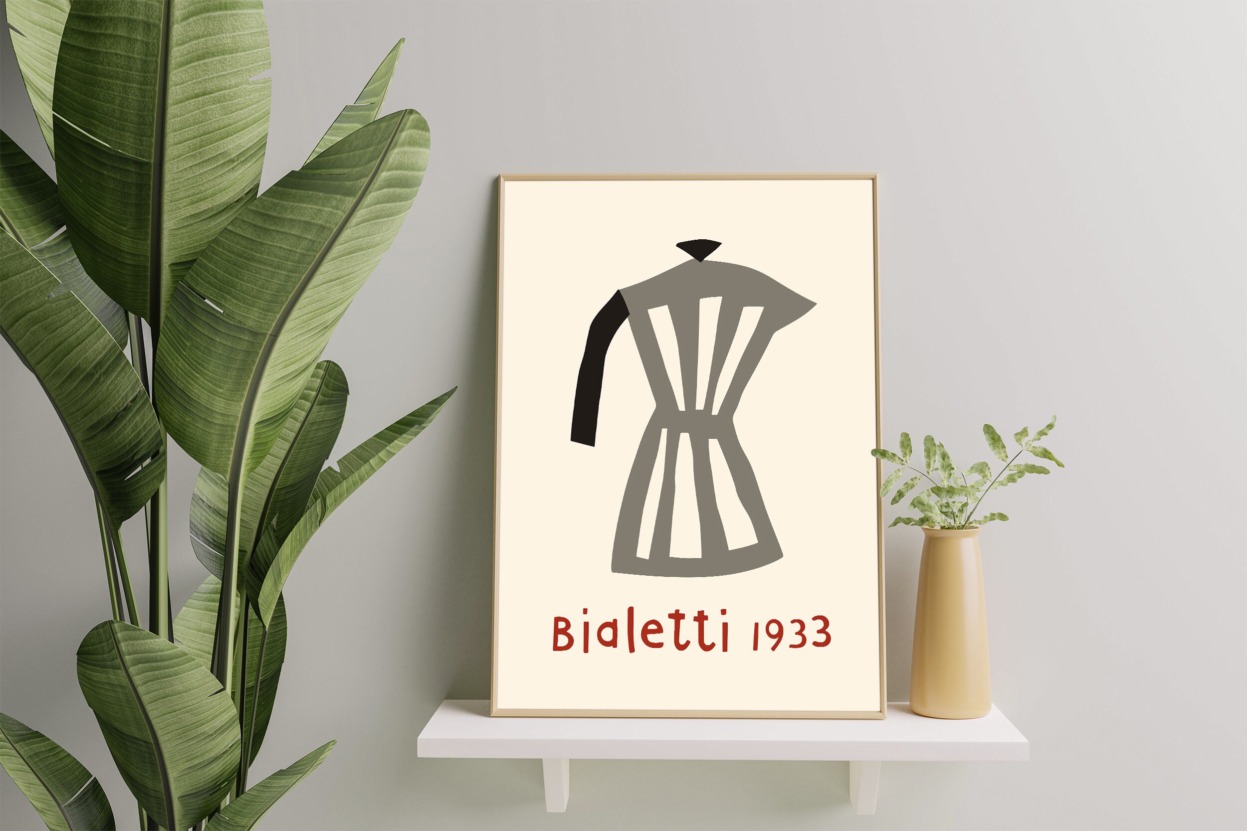 Discover Bialetti, Klaas Gubbels Style Rétro Café Affiche