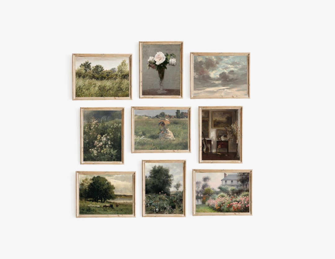 Vintage French Farmhouse Gallery Wall Art Rustic Country Decor Muted ...