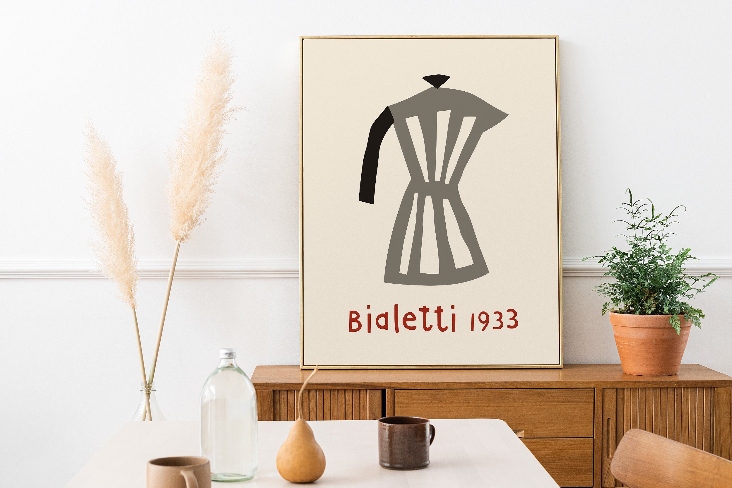 Discover Bialetti, Klaas Gubbels Style Rétro Café Affiche