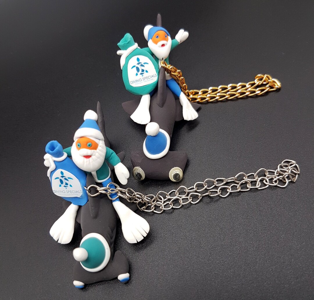 Santa Riding Hammerhead Shark Christmas Tree Decoration - Etsy