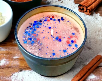 Vanilla, Cinnamon, and Pie Crust Scented Candle | Grandma’s Kitchen | Glitter Bakery Food Fall Spices Autumn Holiday Scented Soy Candle