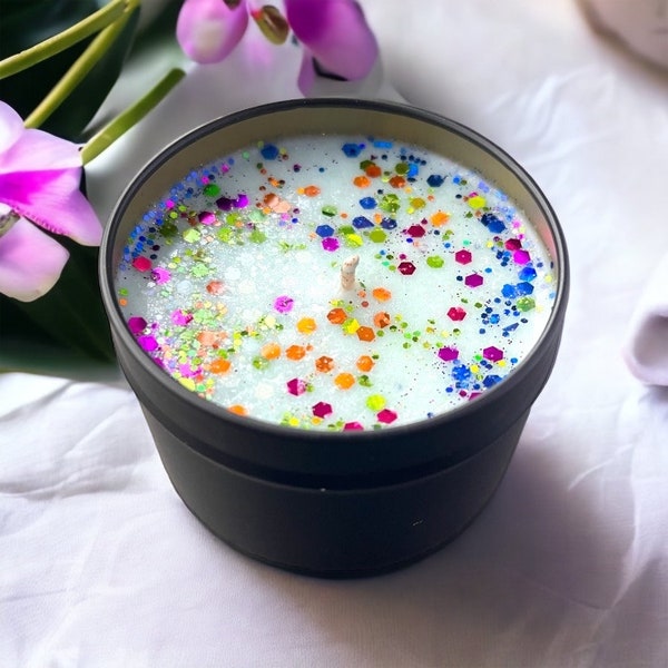Sea Salt and Orchid Candle | Paradise Falls | Pixar Movie Inspired Candle | Ocean Tropical Island Nectar Handpoured Glitter Gift Wax Melts