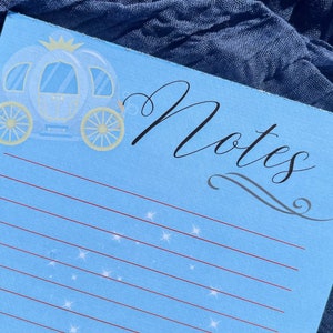 Cinderella Stationery | Princess Stationery | Princess Notepad | Princess Memopad