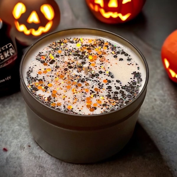 Pumpkin + Fall Spices Soy Candle | Pumpkin King | Nightmare Before Christmas | Halloween Spooky Season Earthy Fall Spice Wax Melts