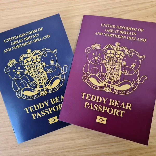 Teddy Passport (personalised including photo)