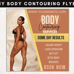 Body Contouring Flyer, DIY Spa Services Flyer, Premade Esthetician Flyer