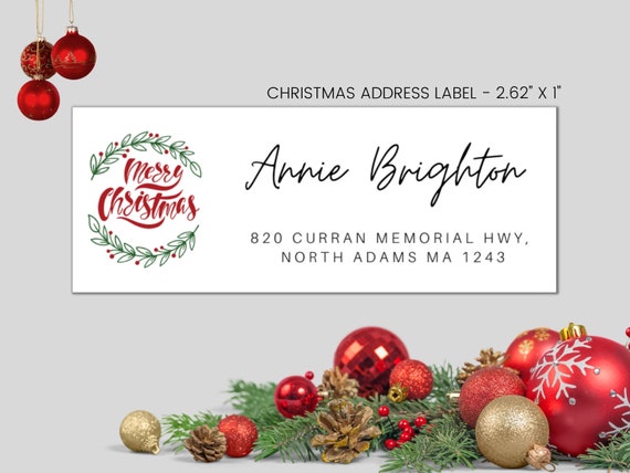 Christmas return address labels printable