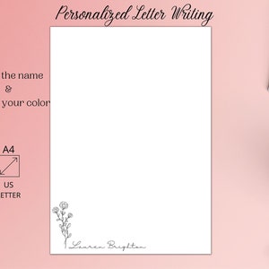 Escritura a mano Escritura de cartas personalizadas, Carta personalizada, Regalo personalizado, Descarga digital