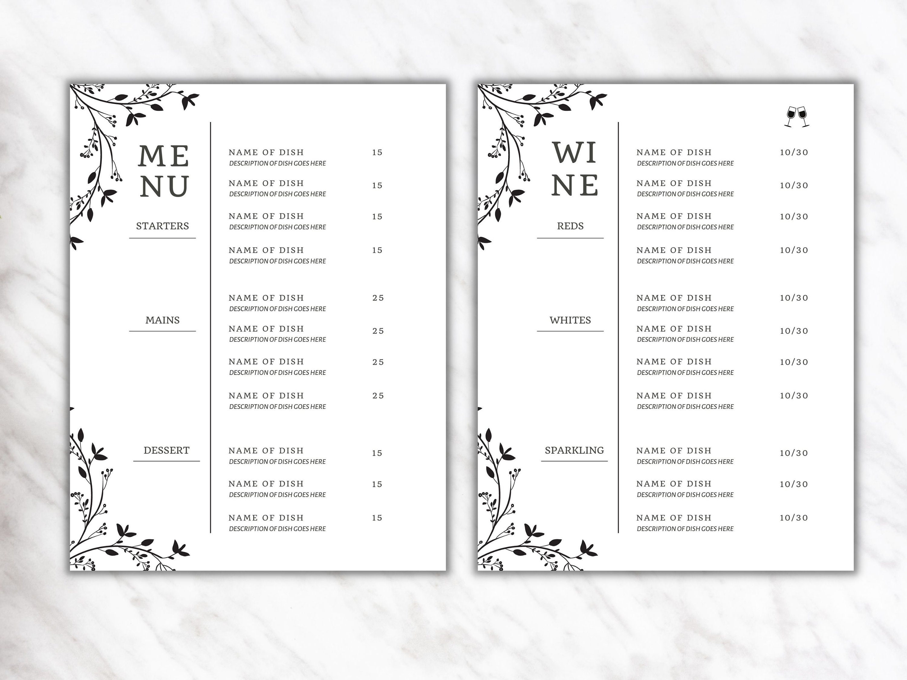 Editable Wine Menu List Restaurant Menu Template Wedding Wine Menu editable-wine-menu-list-restaurant-menu-template-wedding-wine-menu