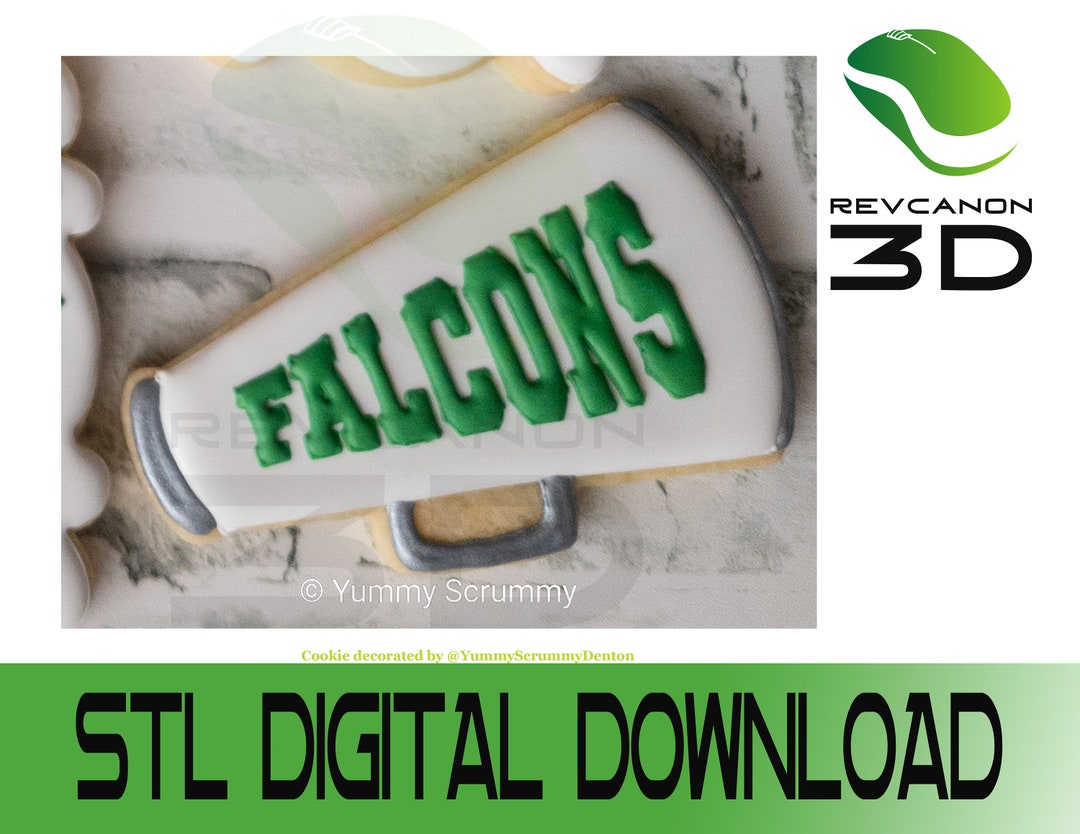 Cheerleader Megaphone Cookie Cutter Digital Download STL 6 Etsy