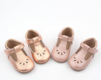 Baby Girl Shoes Baby Shoes Baby Leather Shoes T Strap Shoes Soft Soled Leather Shoes Toddler Soft Shoes Baby Leather Moccasins