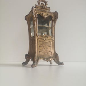 Antique rare 19th century French Napoleon III regule tiny jewelry display cases