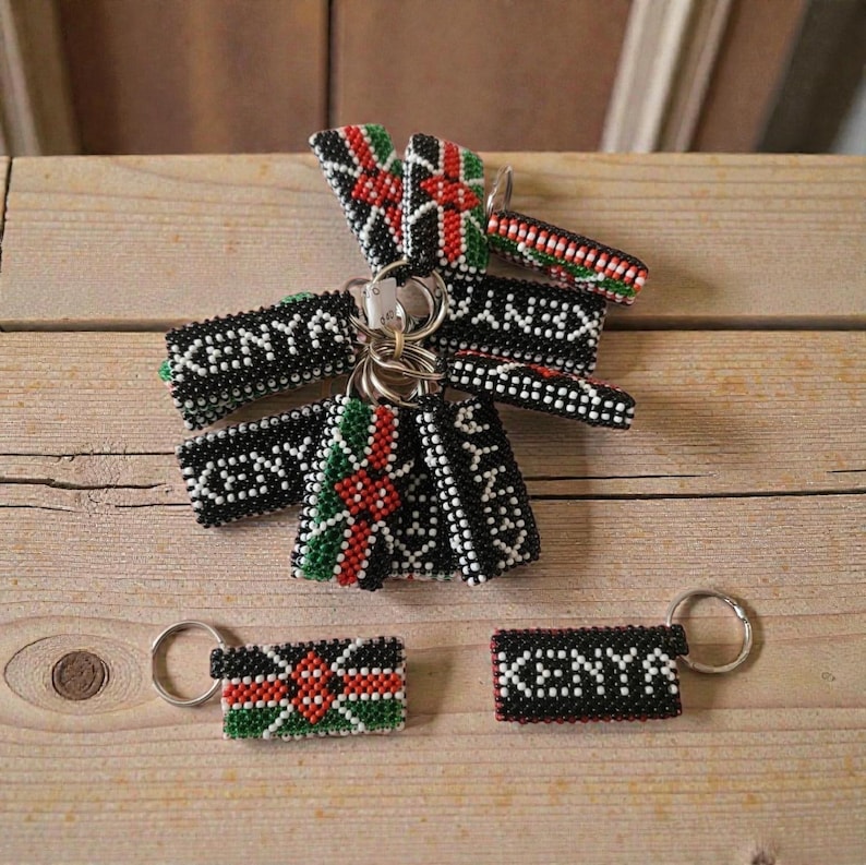 Kenya Beaded Keyholder | Handmade African Beadwork | Thoughtful ...