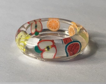 Anillo de resina de frutas!