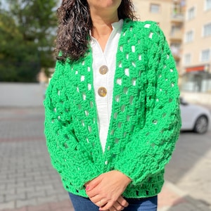 Sweater for woman, Sweater crochet, Handmade cardigan, Winter sweater, multicolor cardigan, Cardigan sweater for women, Cardigan crochet