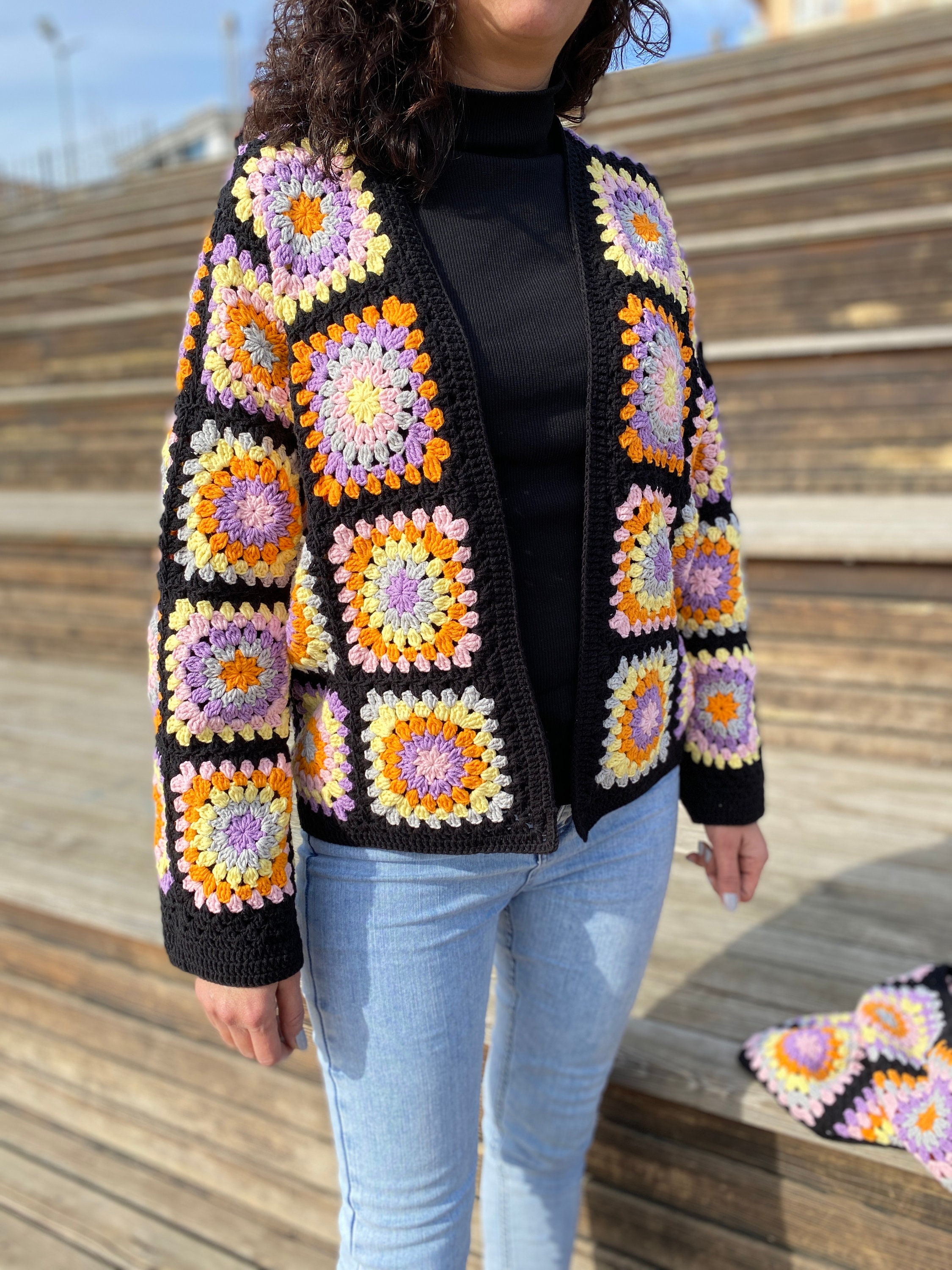 ニット セーター handmade knit cardigan レディース Handmade Chunky Cable Knit Cardigan, Women's Cozy Sweater