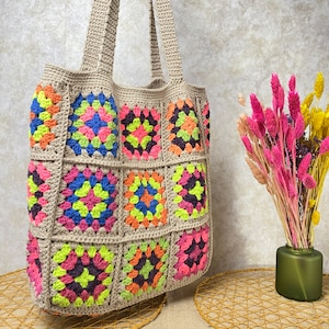 Oma Platz Tasche, Häkeln Schultertasche, Boho Frau Handtasche, Geburtstag Geschenke, Handgemachte Taschen, Gehäkelte Geldbörse, Afghan Tasche, Vintage Stil Tasche