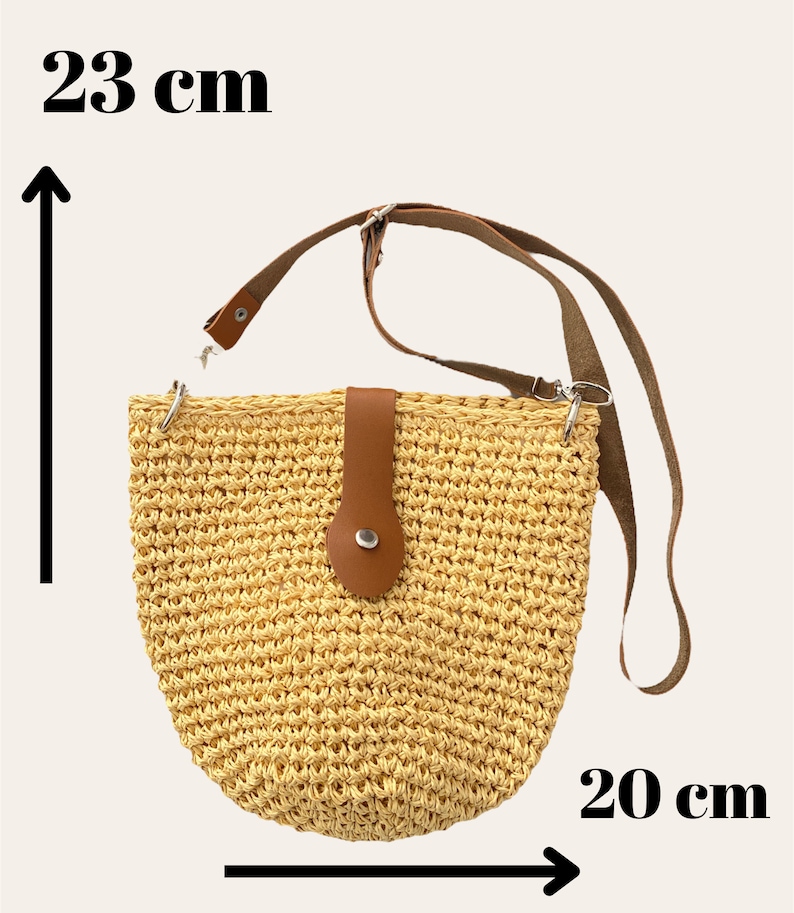 Straw bag, Market Bag, Crochet Shoulder Bag, Summer Beach Bag, Shoulder Bag, Beige Bag, Beach Bag, Raffia bag, Straw Bag, Knitted Bag image 9