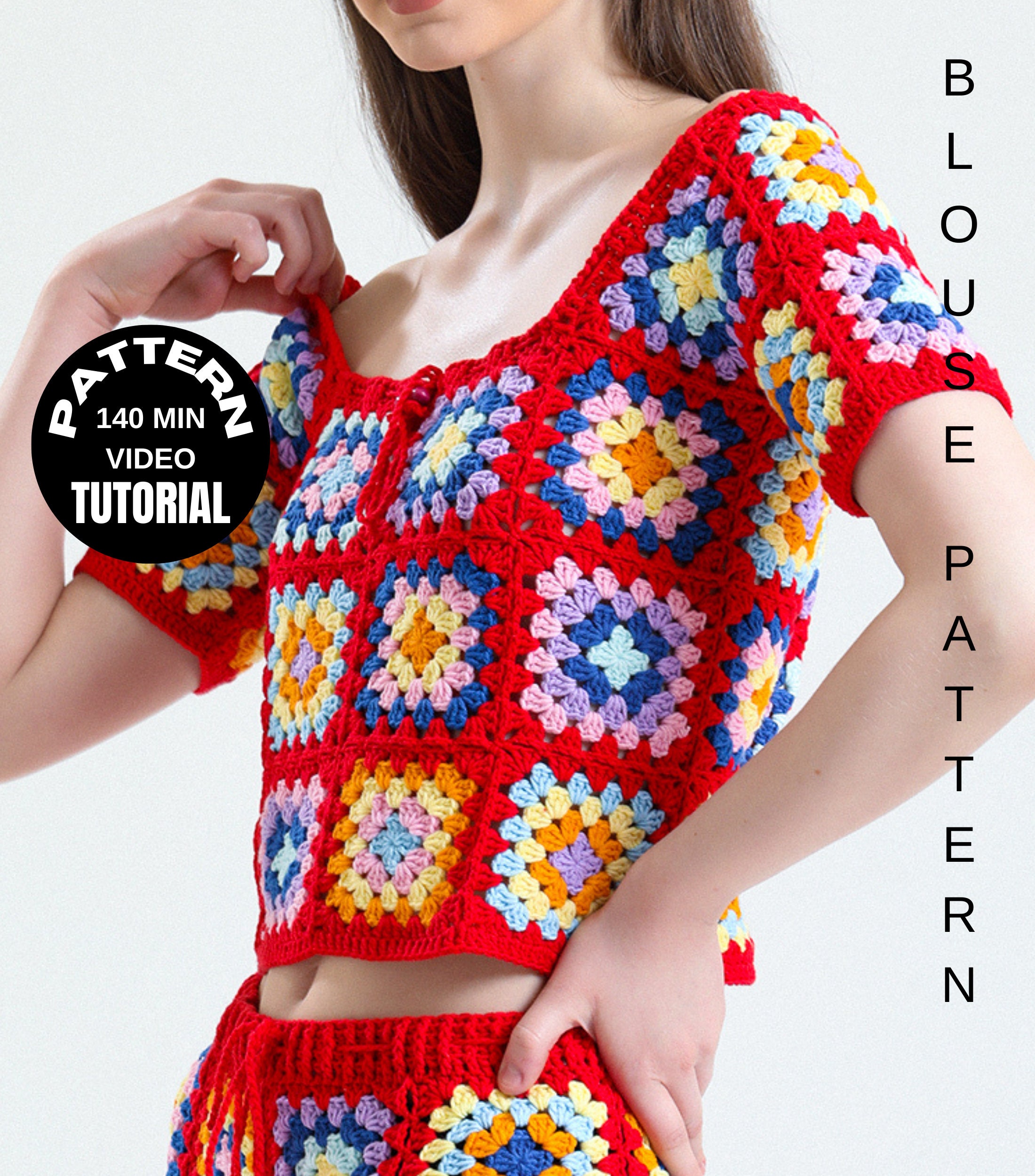 Granny Blusas Tejidas De Cuadros En Crochet Blusa Granny Square España