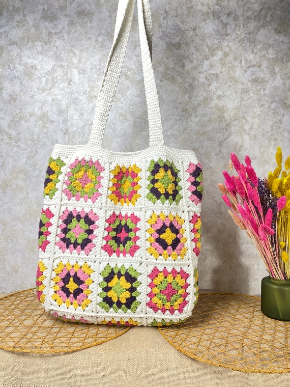 Crochet Bag, Handmade Woman Shoulder Gift For Birthday, Boho