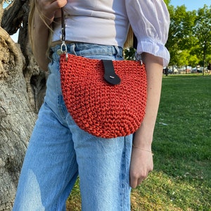 Straw bag, Market Bag, Crochet Shoulder Bag, Summer Beach Bag, Shoulder Bag, Beige Bag, Beach Bag, Raffia bag, Straw Bag, Knitted Bag image 1