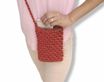 Crochet Phone Bag, Cellphone Bag, Handmade Women Bag, Mini Cute Bag, phone case, phone holder, gift for woman, gift for new year, crossbody