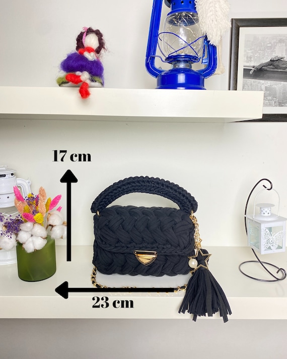 Light Beige Shoulder Bag, Small Crochet Bag for Women, Handmade Cream Purse, Capri Summer Bag, Classic Box Bag, Prom Bag for Girls, Mini Bag