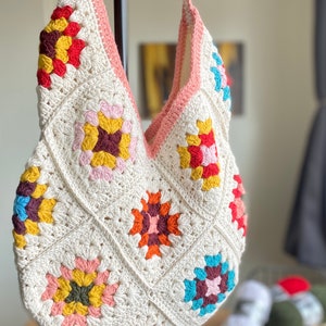 Crochet Bag Granny Square Bag Personalized Gift Crochet - Etsy