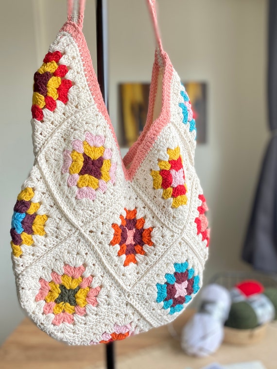 Crochet Bag Granny Square Bag Personalized Gift Crochet - Etsy
