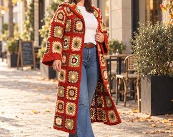 Crochet cardigan pattern, Crochet sweater pattern, Step by step sewing pattern, Pattern Pdf-Video
