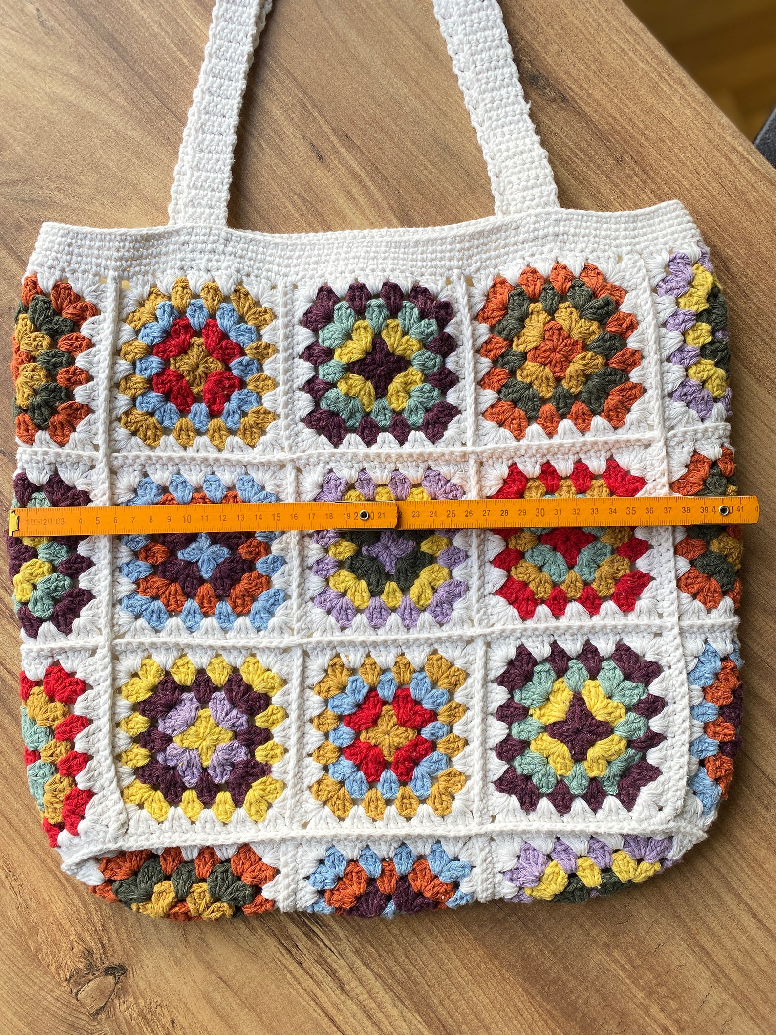 Granny Square Bag Crochet Bag Crochet Purse Crochet Tote - Etsy