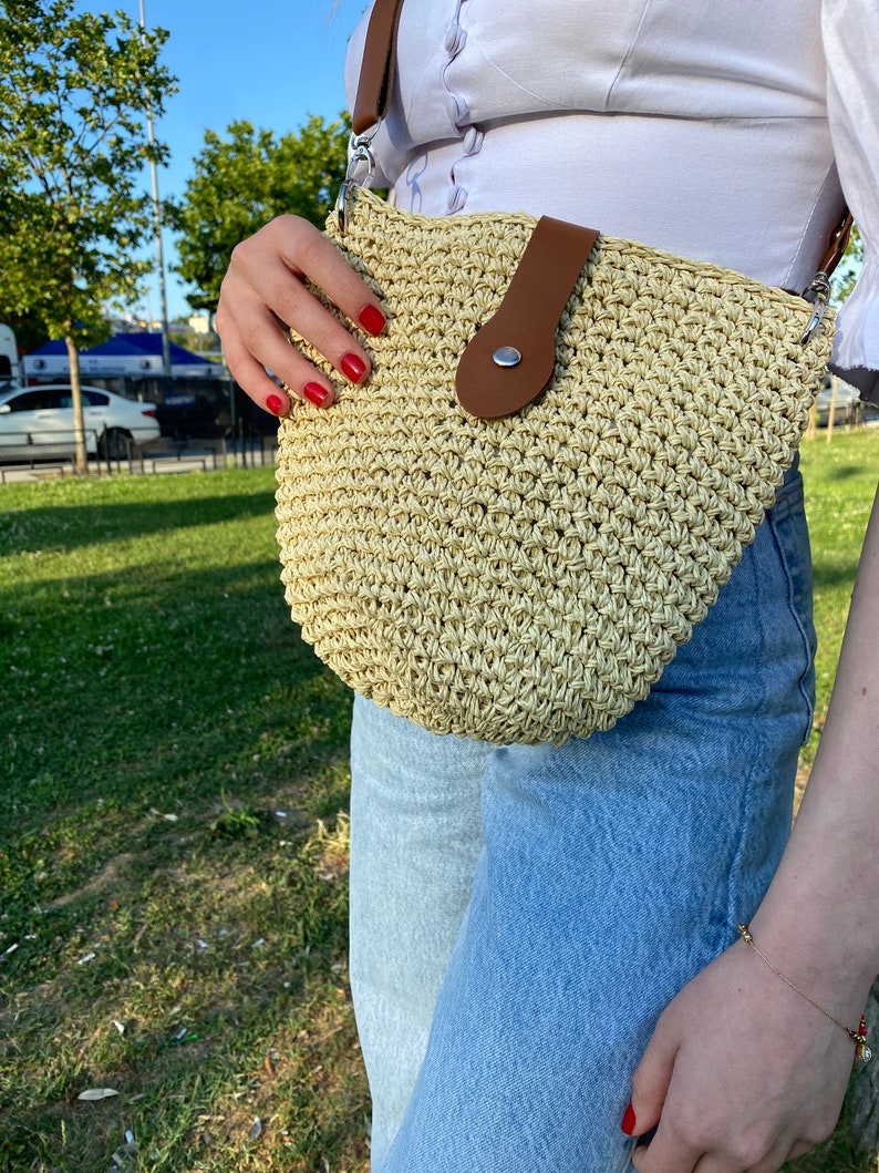 Straw bag, Market Bag, Crochet Shoulder Bag, Summer Beach Bag, Shoulder Bag, Beige Bag, Beach Bag, Raffia bag, Straw Bag, Knitted Bag natural straw