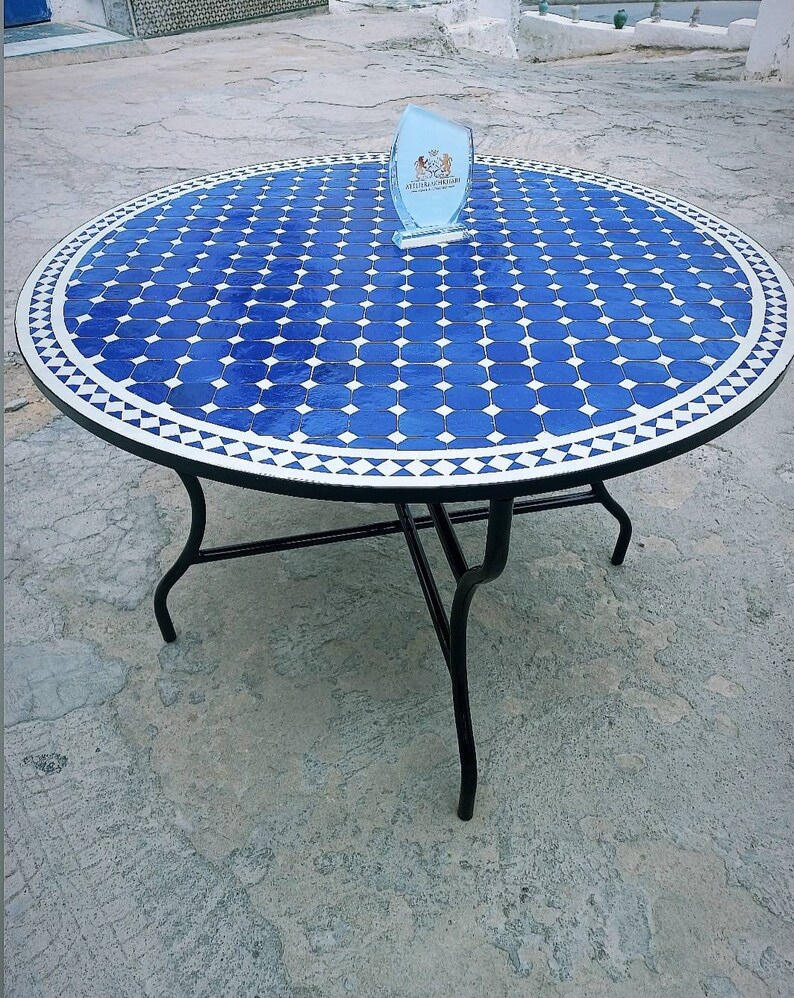 Mosaic Table Moroccan Coffee Table Tile Table Mosaic Bar Etsy