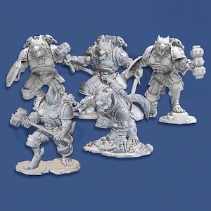 5x Werewolf Infantry: 3rd Pack - Sci-fi Gaming Space Viking Warriors