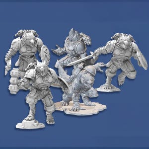 5x Werewolf Infantry: 1st Pack Sci-fi Gaming Space Viking Warriors