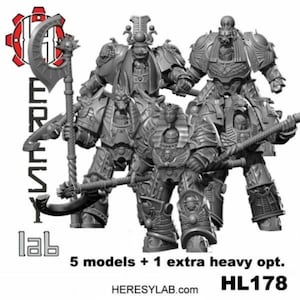 Helios Guards HK1 Terminator Armor Squad Bundle- Use for Space Warriors Alternative Sci-fi Miniatures