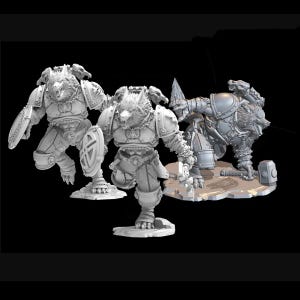 Werewolf Calvary: 4th Pack Sci-fi Gaming Space Viking Warriors