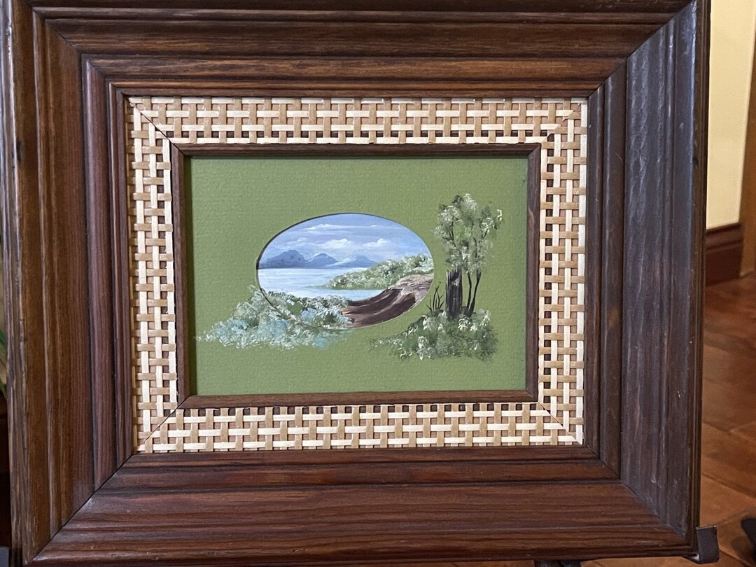 Original Acrylic Painting With Custom Mat and Frame. Etsy