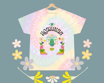 AQUARIUS タイダイ ヴィンテージ Tシャツ