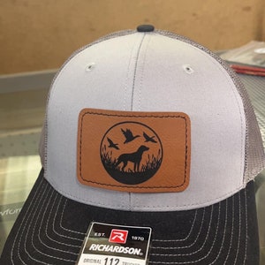Custom Richardson hat with leather engraved patch
