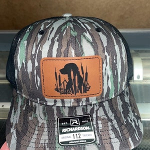Custom Richardson hat with leather engraved patch