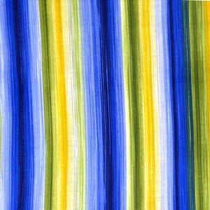 Tela Angelica Bright Stripes Azul, Amarillo, Timeless Treasures Craft Cotton Quilters C6362