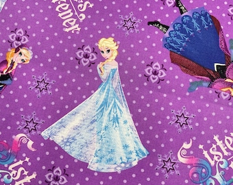 Elsa & Anna Sisters Forever Frozen Fabric - Cotton Quilting Fabric by Springs Creative | Disney Licensed