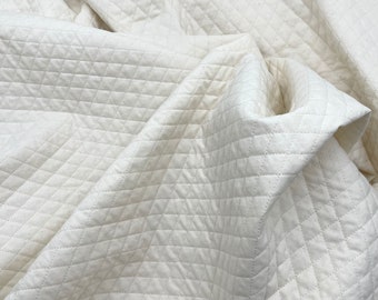 Quilted Calico, Natural Unbleached Premium Cotton fabric - wide 115cm
