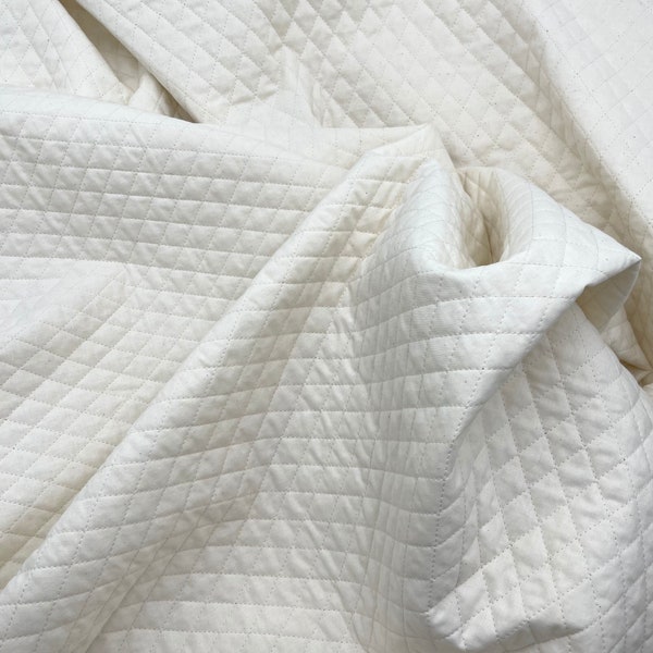 Quilted Calico, Natural Unbleached Premium Cotton fabric - wide 115cm