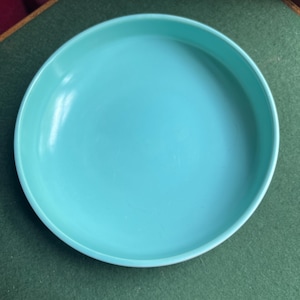 Poole pottery Ice green and Seagull console bowl. Collectible MCM serving bowl. Blue grey glaze Stamped Poole C57. Rare Poole pottery.