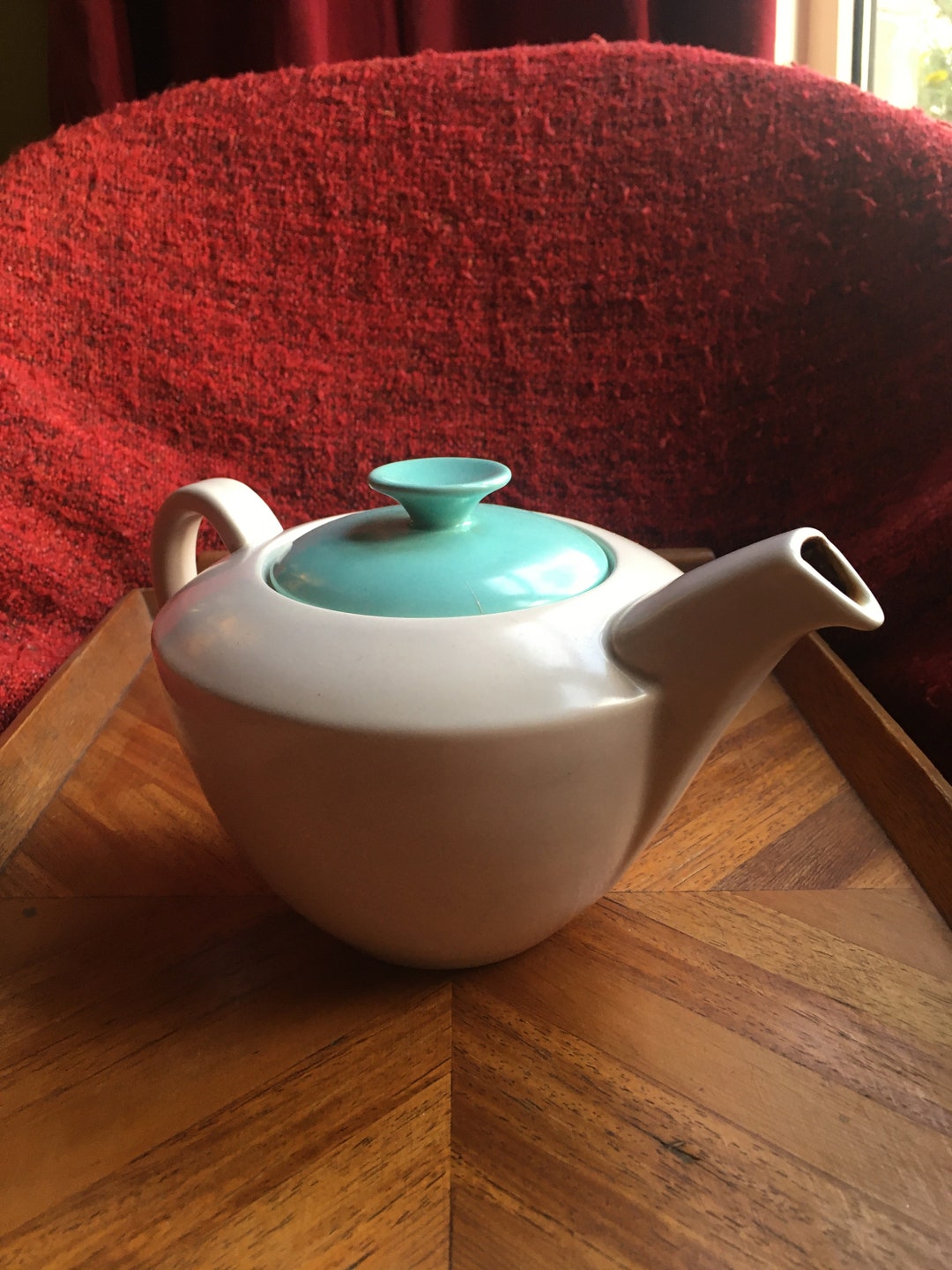 Beautiful Vintage Twin Tone Poole Pottery Teapot. Ice Green Etsy UK
