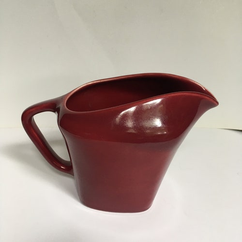 Rare Vintage red milk jug creamer South Seas JG Meakin.