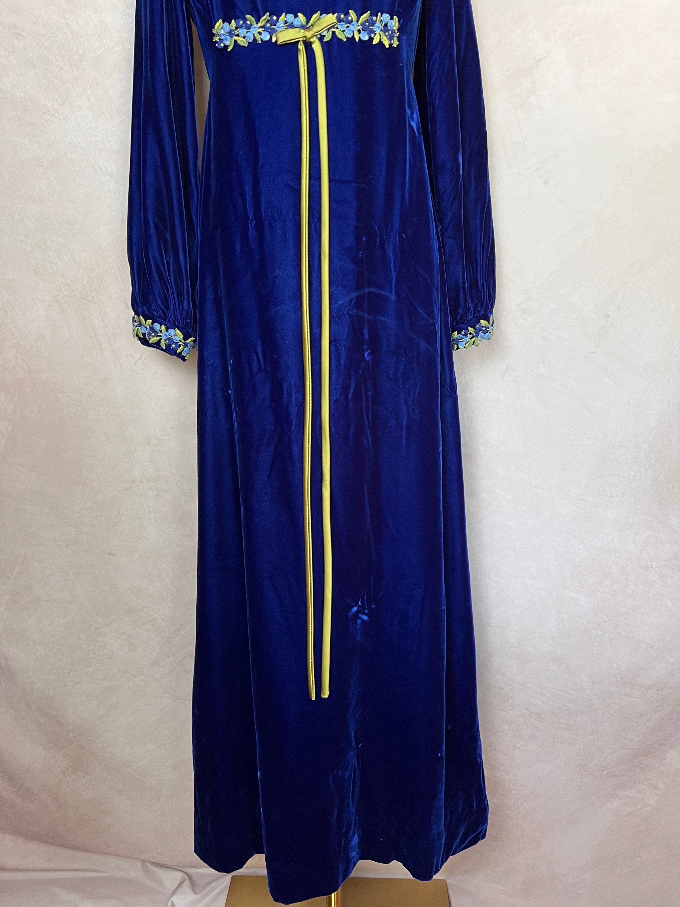 Vintage 1970s Velvet Dress Gunne Sax Style - Etsy